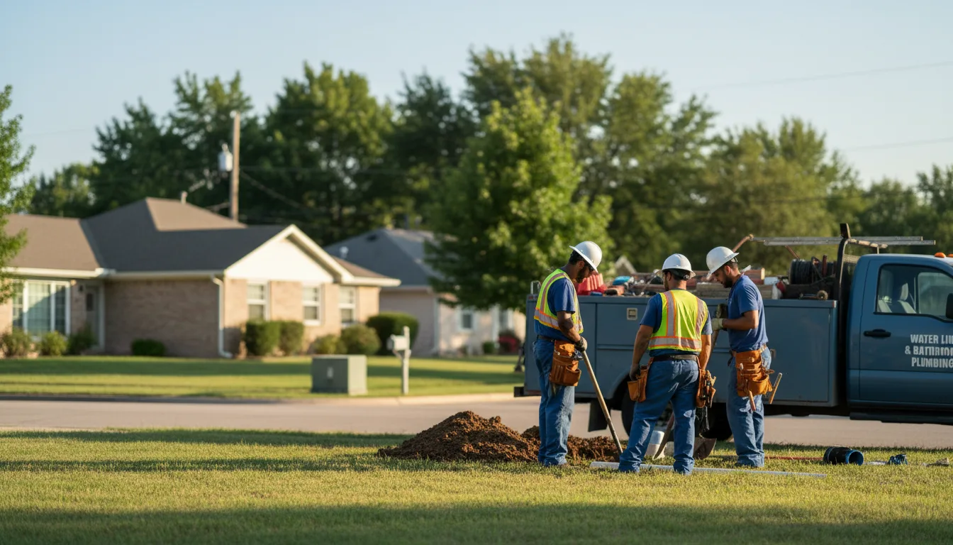 Residential water line and bathroom plumbing service in Glidden, IA